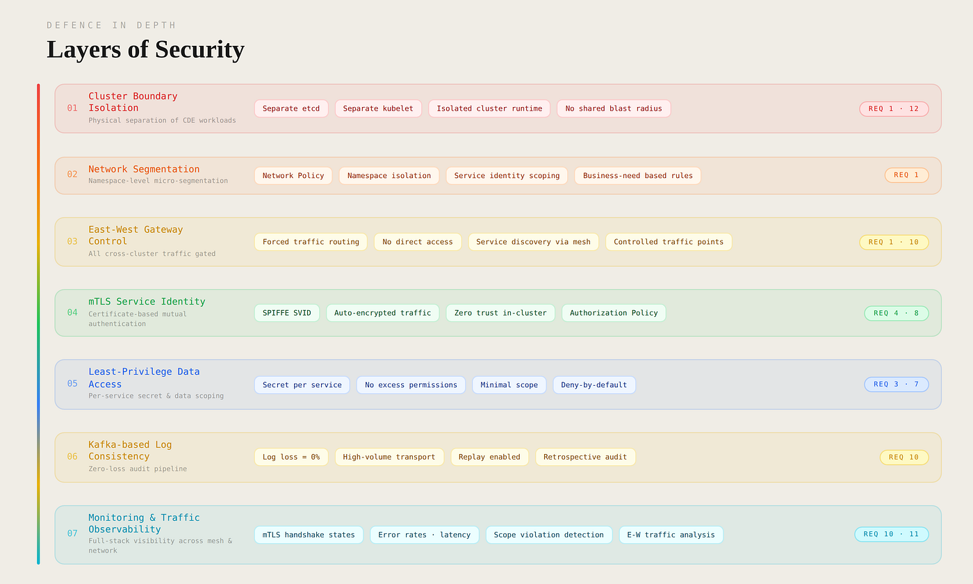 Multi-Cluster Kubernetes Architecture on the PCI DSS Journey