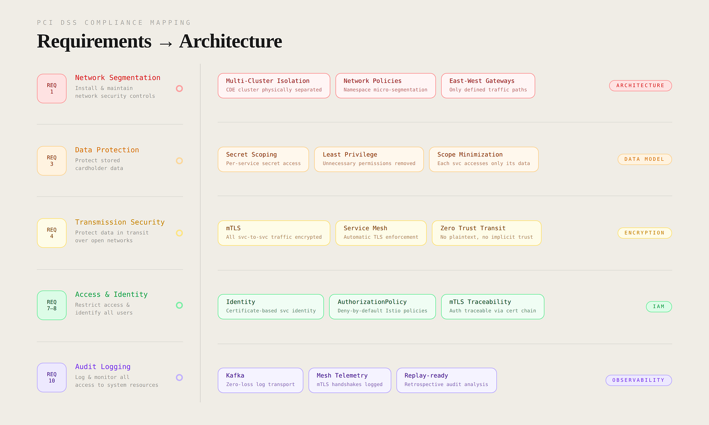 Multi-Cluster Kubernetes Architecture on the PCI DSS Journey